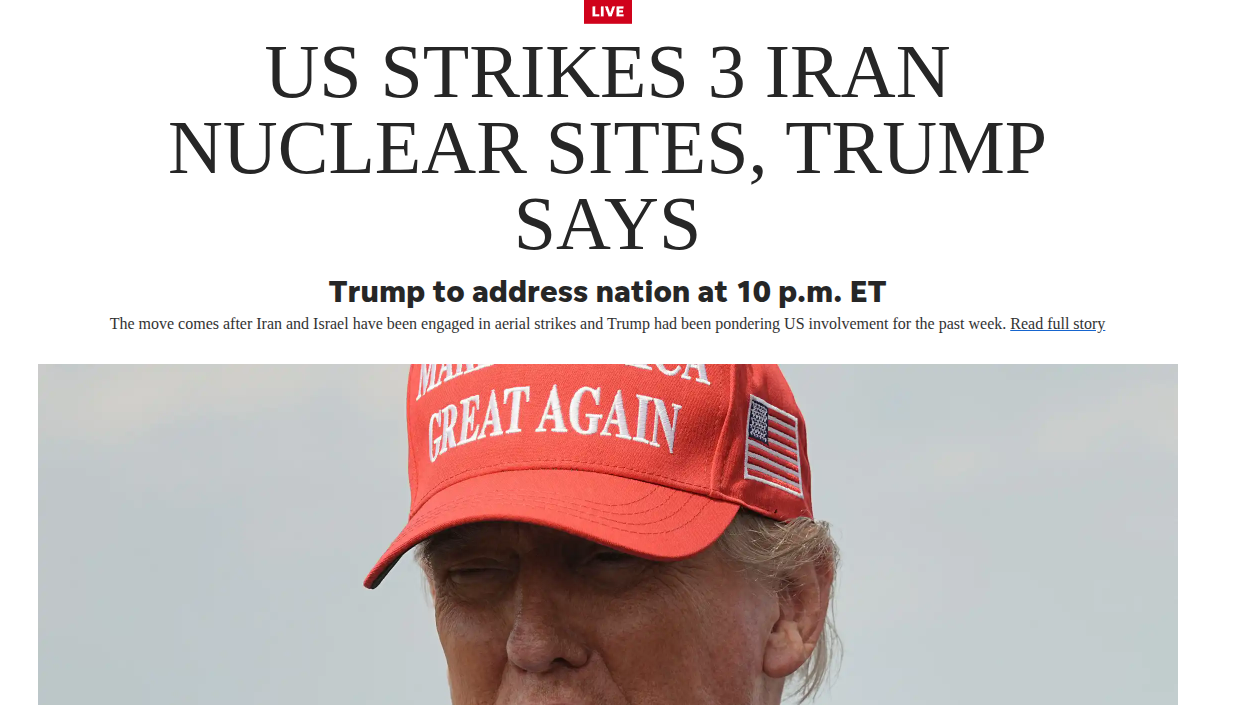The U.S. Enters Into War With Iran